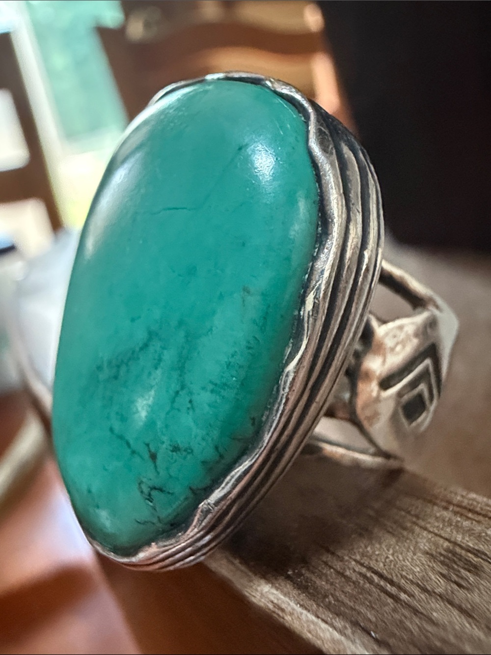 SILPADA R2017 TUMBLED TURQUOISE RING size 10